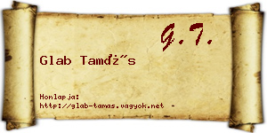 Glab Tamás névjegykártya